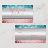 Référencement Carte de recommandation élégante et glittery à eff (Devant / Derrière)