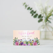 Référencement Carte de recommandation florale à l'aquarelle élég (Debout devant)