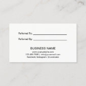 Référencement Carte de recommandation Hot Rose Lips Beauté Salon (Dos)