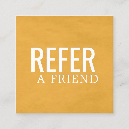 Référencement Carte de recommandation jaune simple et élégante (Devant)