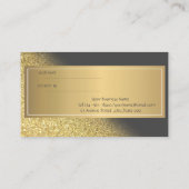 Référencement Carte de recommandation ombrée avec paillettes dor (Dos)