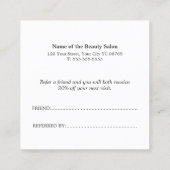 Référencement Carte de recommandation Pastel Pastel Lumière Simp (Dos)