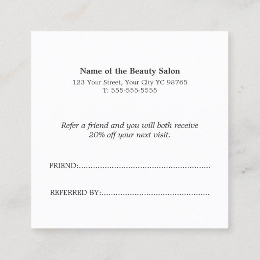 Référencement Carte de recommandation Pastel Pastel Lumière Simp (Dos)