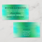 Référencement Carte de recommandation pour le massage et le bien (Devant / Derrière)
