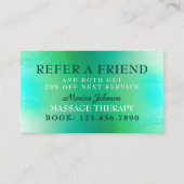 Référencement Carte de recommandation pour le massage et le bien (Devant)