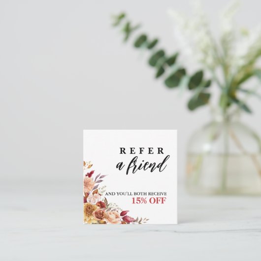 Référencement Carte de recommandation pour les amis de vente aut (Debout devant)