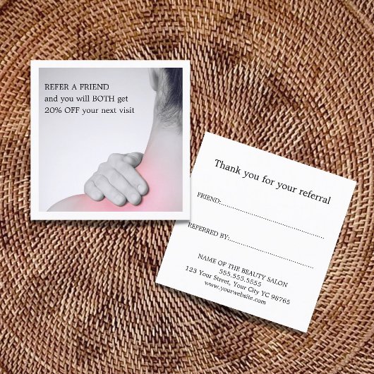 Référencement Carte de recommandation pour massothérapeute moder