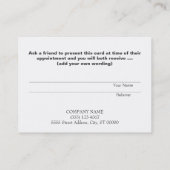 Référencement Carte de recommandation Professional Entrepreneur (Dos)