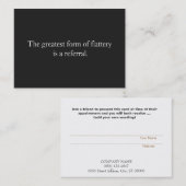 Référencement Carte de recommandation Professionnel Entrepreneur (Devant / Derrière)
