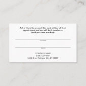 Référencement Carte de recommandation Professionnel Entrepreneur (Dos)