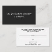 Référencement Carte de recommandation Professionnel Entrepreneur (Devant / Derrière)