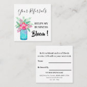 Référencement Carte de recommandation professionnelle Fleurs de (Devant / Derrière)