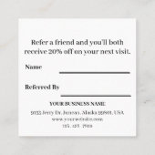 Référencement Carte de recommandation professionnelle Fleurs de (Dos)