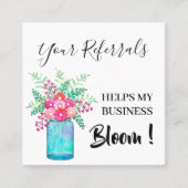 Référencement Carte de recommandation professionnelle Fleurs de (Devant)