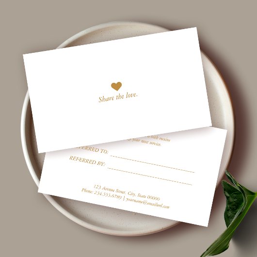 Référencement Carte de recommandation professionnelle minimalist