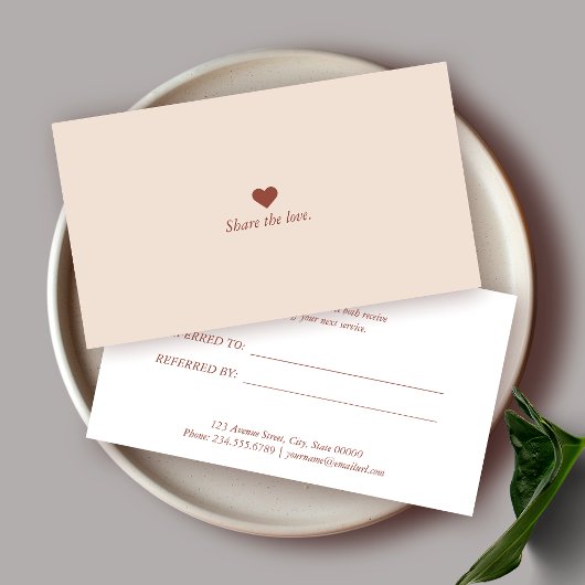 Référencement Carte de recommandation professionnelle minimalist