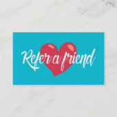 Référencement Carte de recommandation Red Heart Modern Turquoise (Devant)