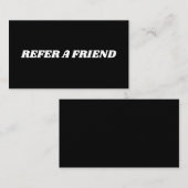Référencement Carte de recommandation RENVOYER UN AMI (Devant / Derrière)