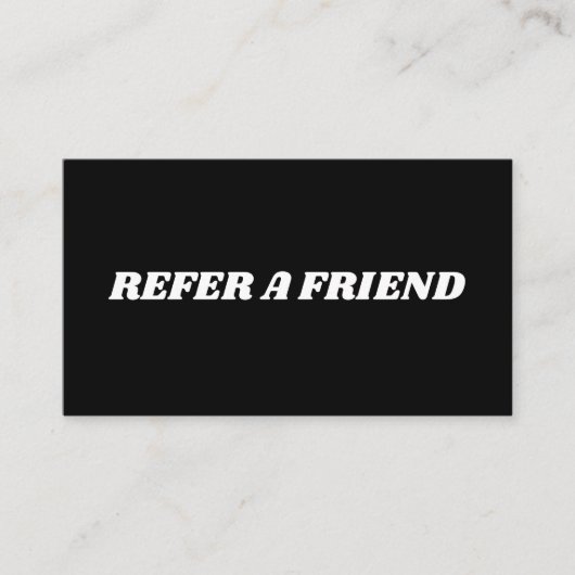 Référencement Carte de recommandation RENVOYER UN AMI (Devant)
