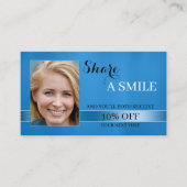 Référencement Carte de recommandation Share A Smile Blue (Devant)
