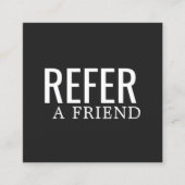 Référencement Carte de recommandation simple élégante noir et bl (Devant)