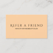 Référencement Carte de recommandation simple élégante pastel noi (Devant)