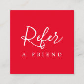 Référencement Carte de recommandation simple élégante rouge et b (Devant)