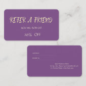 Référencement Carte de recommandation simple et élégante moderne (Devant / Derrière)