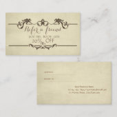 Référencement Carte de recommandation vintage (Devant / Derrière)