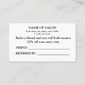 RÉFÉRENCEMENT CARTE DE RÉFÉRENTIEL BLANC SIMPLE (Dos)