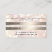 Référencement Carte de renvoi chic bokeh cils & sourcils (Dos)