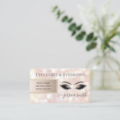Référencement Carte de renvoi chic bokeh cils & sourcils (Debout devant)