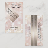 Référencement Carte de renvoi chic bokeh cils & sourcils (Devant / Derrière)