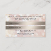 Référencement Carte de renvoi chic bokeh cils & sourcils (Dos)