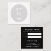 Référencement Carte de renvoi élégante (Devant / Derrière)