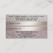 Référencement Carte de renvoi glamour faux chic glittery (Dos)