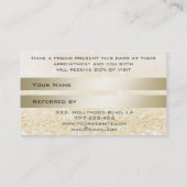Référencement Carte de renvoi glamour faux chic glittery or (Dos)