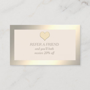 Référencement Carte de renvoi minimaliste coeur or