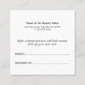 Référencement Carte de renvoi Pastel simple et élégante (Dos)