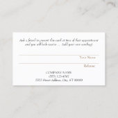Référencement Carte de renvoi Professionnel Entrepreneur Cuir (Dos)