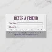 Référencement Carte de visite d'aiguillage des dentistes (Dos)