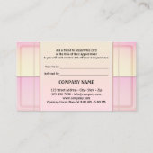 Référencement Carte de visite de recommandation Monogramme Rose  (Dos)
