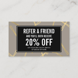 Référencement Chic Gold Bobby Pins Coiffeur Salon Grey Carte de 
