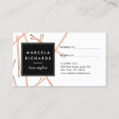 Référencement Chic Rose Gold Bobby Pins sur la carte de référenc (Dos)