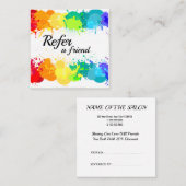 Référencement Couleur souffle Rainbow vibrante Carte de référenc (Devant / Derrière)
