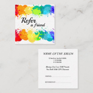 Référencement Couleur souffle Rainbow vibrante Carte de référenc