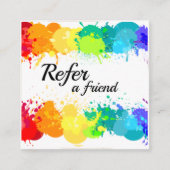 Référencement Couleur souffle Rainbow vibrante Carte de référenc (Devant)