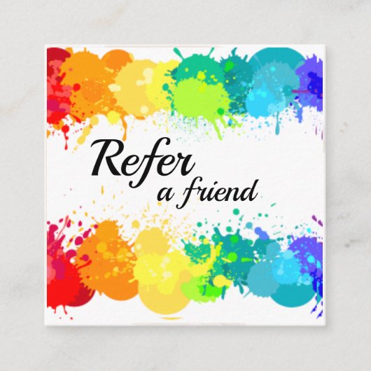 Référencement Couleur souffle Rainbow vibrante Carte de référenc (Devant)