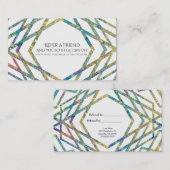 Référencement Couleurs Geometric Glam & Carte de parrainage chic (Devant / Derrière)