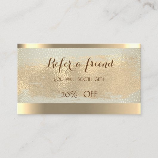 Référencement Élégant brillant, Brosse contrecarrée, Carte de ré (Devant)